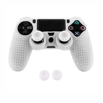Capa HSMY Silicone com Grips para Comando PS4/Slim/Pro - Branco - 1