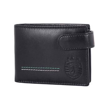Carteira em Pele com Presilha SIMPLY Sporting | Preto - 1