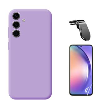 Kit Película Hydrogel Frente + Capa Silicone Líquido + Suporte L Phonecare para Samsung Galaxy A36 | Roxo - 1