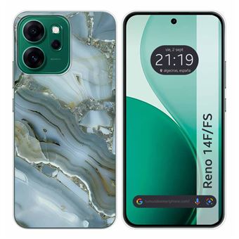 Capa Tumundosmartphone de silicone para Oppo Reno 14 FS / 14FS 5G | Design de mármore 09 desenhos - 1