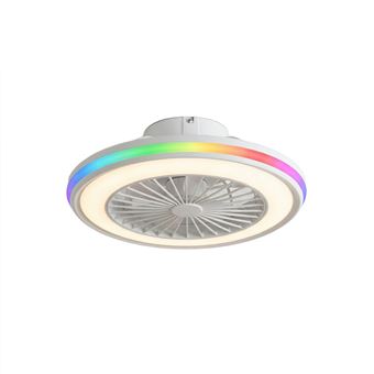 Ventoinha de Teto com Luz LED RGB InnovaGoods Nexory | Pás Ocultas | Comando à Distância | 55 W | Branco - 1