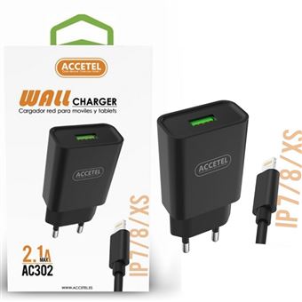 Carregador + Cabo Lightning Accetel AC303  - Branco - 1