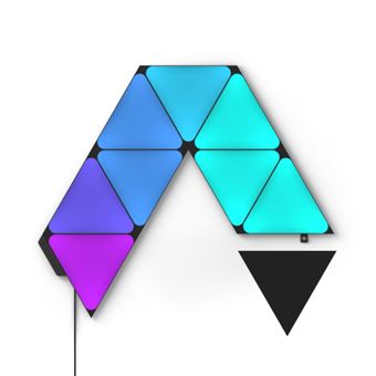 Painéis luz Nanoleaf Shapes Triangles Black starter+9 - 1