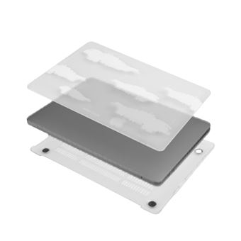 Capa Luckybutterfly para Macbook Air (M4) A3241 | Padrão Nuvens | Prateado - 1