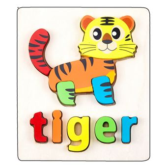Puzzle Zhishangs Infantis 3D Tigre #KM151 | 10 Peças - 1