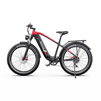 Bicicleta Elétrica Duotts F26 Lite | Motor 500W | Bateria 48V18Ah | Pneus de 26" | Travões Hidráulicos | Preto/Vermelho - 1