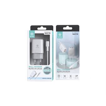 Carregador Ikrea Fast Charge com 2 USB + Cabo Micro-Usb | 2.4A - 1