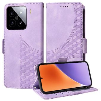 Capa FLOODKING para Xiaomi 15 | Design Acolchoado | Couro PU Premium | Roxo - 1
