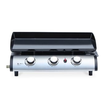 Placa de grelhar a gás sweeek com 3 queimadores | 7.5kw | preto - 1