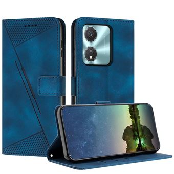 Capa FOXDOCK para Honor X5C Plus | Pele | Flip | 3 Compartimentos para Cartões | Azul - 1