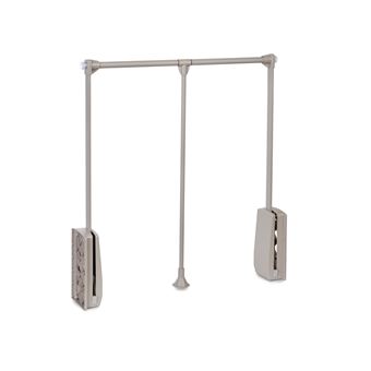 Varão basculante para roupeiro Emuca Hang | 600 - 830 | Cinzento pedra pintada | Aço e Plástico | 1 ud. - 1