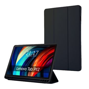 Capa TUMUNDOSMARTPHONE Smart Flip para Lenovo Tab P12 12.7 | Preto - 1