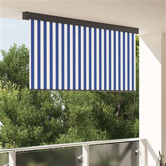 Cortina Rolô Exterior vidaXL | Striped Azul e branco | 200 x 250 cm | tecido - 1
