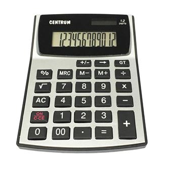 Calculadora de Secretária Centrum Compact 83401 | 12 Dígitos | Preto - 1