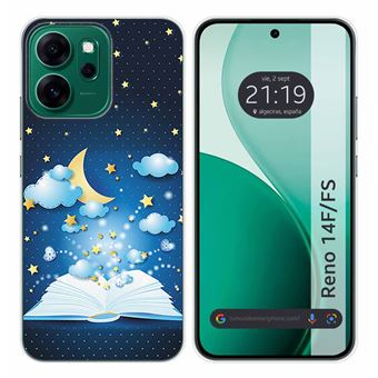 Capa Tumundosmartphone de silicone para Oppo Reno 14 FS / 14FS 5G | Livro Design Histórias Desenhos - 1