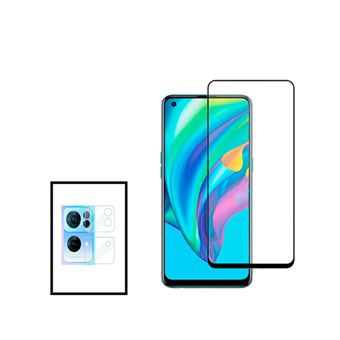 Kit Phonecare Película Protectora para Câmara Traseira + Película de Vidro Temperado GorilasGlass para Oppo Reno7 Pro 5G - Transparente/Preto - 1