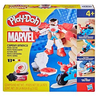 Plasticina Marvel Capitao America Moto-Serra Play-Doh Hasbro - 1