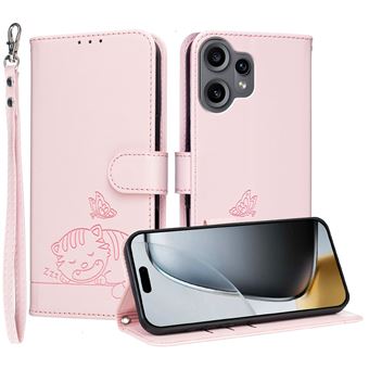 Capa FOXDOCK para Nothing CMF Phone 2 Pro | Flip | Bloqueio RFID | Fecho Magnético | Pele Sintética | Alça de Pulso Amovível | Rosa - 1