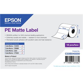 Etiqueta para Impressão Epson PE Matte Label - 1