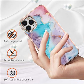 Capa e Tpu magunivers Anti-Impressão Digital | Galvanoplastia IMD IML Azul Mármore Via Láctea para Iphone 11 Pro Max 6.5'' - 1