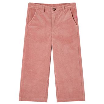 Calças para criança | vidaXL | bombazina rosa-velho 140 | 9 a 10 anos - 1