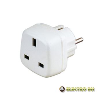 Ficha Adaptadora Viagem Electro Dh Schuko / Inglesa 16A Edh - 1