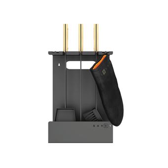 Conjunto de Ferramentas para Lareira OutInFire | 3 Peças | Aço e Madeira - Set 3 L - 1