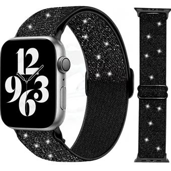Bracelete em Nylon extensível com brilho Antiimpacto para Apple Watch Ultra 2 | Preto - 1