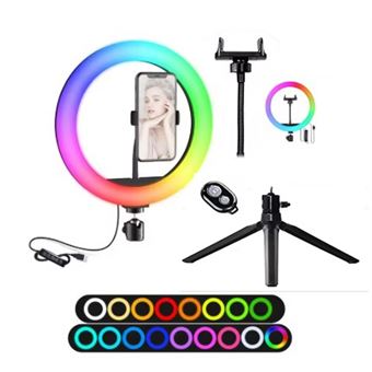 Ring Light F+ | RGB | 25cm + Suporte e Comando - 1