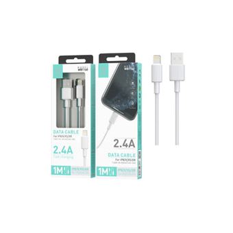 Cabo Ikrea para Iphone | Fast Charging | 2.4A | 1 m - Branco - 1