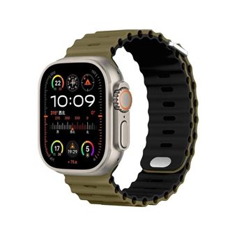 Bracelete Orysin Ocean Waves para Apple Watch Ultra 2 49mm | Preto e Oliva - 1