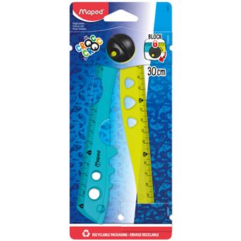 Régua Dobrável Maped Croc Croc 282030 | Azul, Amarelo - 1