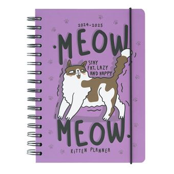 Agenda escolar 2024/2025 ERIK EDITORES | visão semanal 12 meses | MEOW MEOW - 1