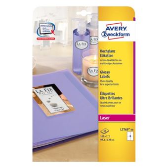Etiqueta Autocolante Avery L7769-40 | Branco - 1