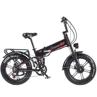 Bicicleta Elétrica RANDRIDE YX 20M | 1000W | 48V17Ah | 20'' | Travão Hidráulico | Preta - 1