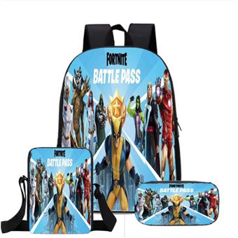 Conjunto Escolar Fenbow Fortnite Mochila + Mala de Ombro + Estojo - Multicolorido 05 - 1
