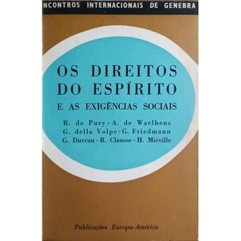 Os direitos do espírito e as exigências sociais. - 1