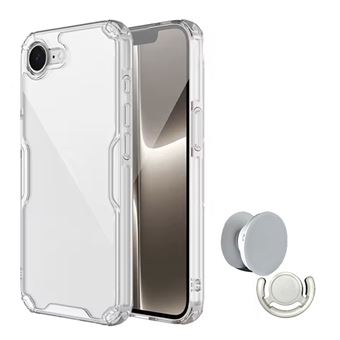 Kit Capa 360° Impact Protection + 1 Gripholder + 1 Suporte Phonecare para Apple iPhone 16e | Transparente/Branco - 1