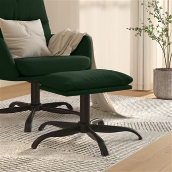 Apoio de Pés vidaXL | 60x60x36 cm | Veludo | verde Escuro - 1
