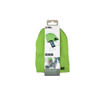 Gorro SBS com Auriculares 3.5mm Chamadas/Respostas e Micro Verde - 1