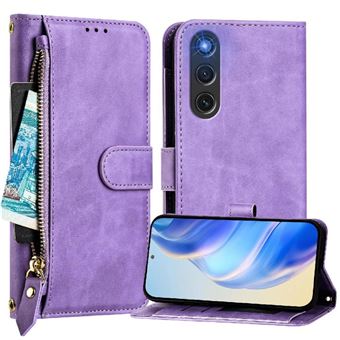 Capa Carteira ZURSANA para ZTE nubia RedMagic 10 Air | Suporte | Zíper | Proteção Anti-Impacto  | Violeta - 1