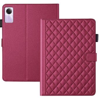 Capa ZURSANA para Tablet Xiaomi Redmi Pad SE 11 2023 | Suporte Integrado e Elástico | Proteção em Couro PU - Vermelho - 1