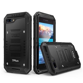Capa Magunivers pára-choque de metal impermeável à prova de choque neve sujidade preto para Apple iPhone 8 Plus/7 Plus 5.5 inch - 1