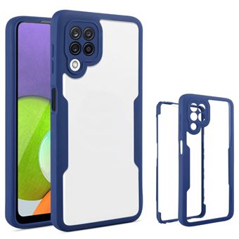 Capa Phonecare Anti-Crash 360 Protection á Prova de Choque Frente e Verso para Samsung Galaxy A12 - Azul Escuro - 1