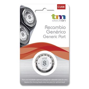 Cabeça para Máquina de Barbear TM Electron Generisches Scherköpfe CU08 - 10 gr | Aço acetinado - 1