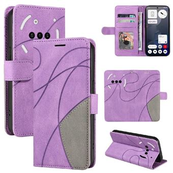 Capa Flip FLOODKING para Samsung Galaxy Nothing Phone 3A | Couro | Porta-Cartões | Roxo - 1