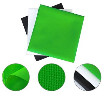 Fundo tecido sintético F+ para foto e vídeo | verde, preto e branco - 1