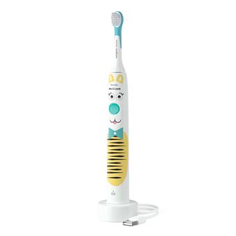 Escova de Dentes Elétrica Philips For Kids Design a Pet Edition HX3601/01 Escova de dentes elétrica | Azul, Branco - 1