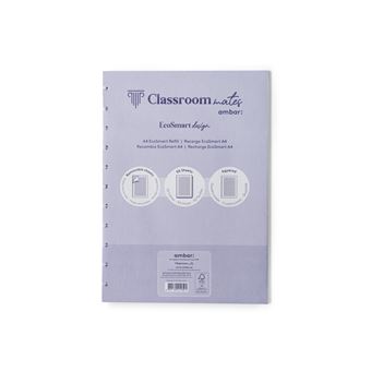 Recarga EcoSmart Ambar ClassroomMates | A4 | 50 Folhas | 100G | Quadriculado - 1