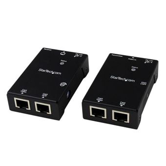 Transmissor e Recetor Av StarTech.com Extensor HDMI via CAT5/CAT6 com alimentação através de cabo - 50 m | Preto - 1